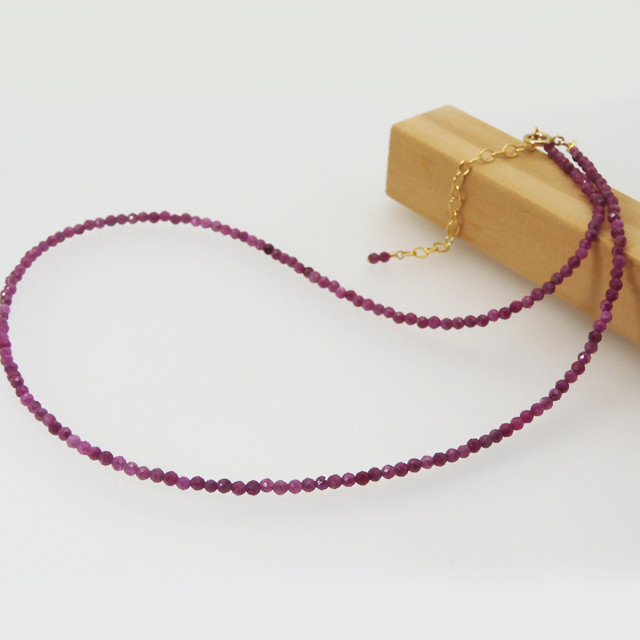 14kgf＊ルビー ネックレス J-41