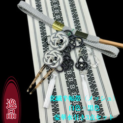 2692半幅帯＆豪華帯留め・根付・レース帯締め 化繊半幅帯 メッシュ　夏用 2692半幅帯＆豪華帯留め・根付・レース帯締め 化繊半幅帯