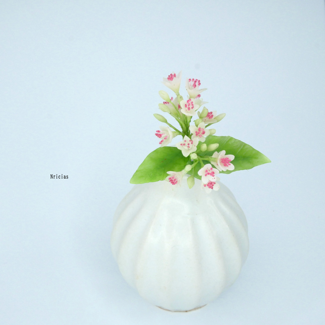 そばの花 クレイフラワー　撮影小物