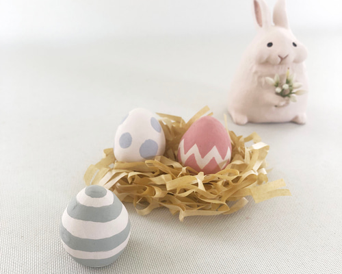 受注制作]イースターエッグ（素焼きの卵 置物） その他置物 okara.bo