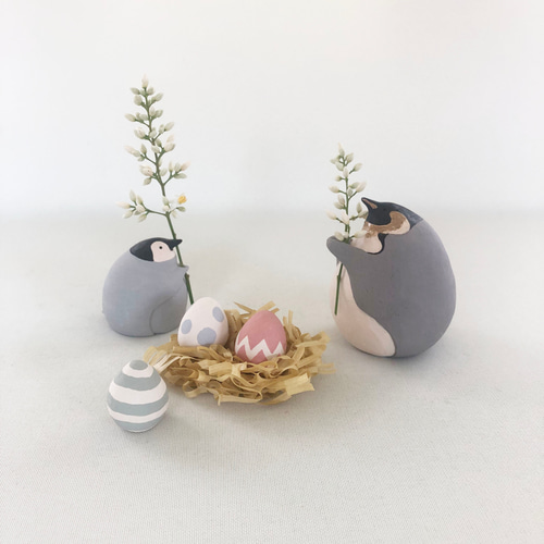 受注制作]イースターエッグ（素焼きの卵 置物） その他置物 okara.bo