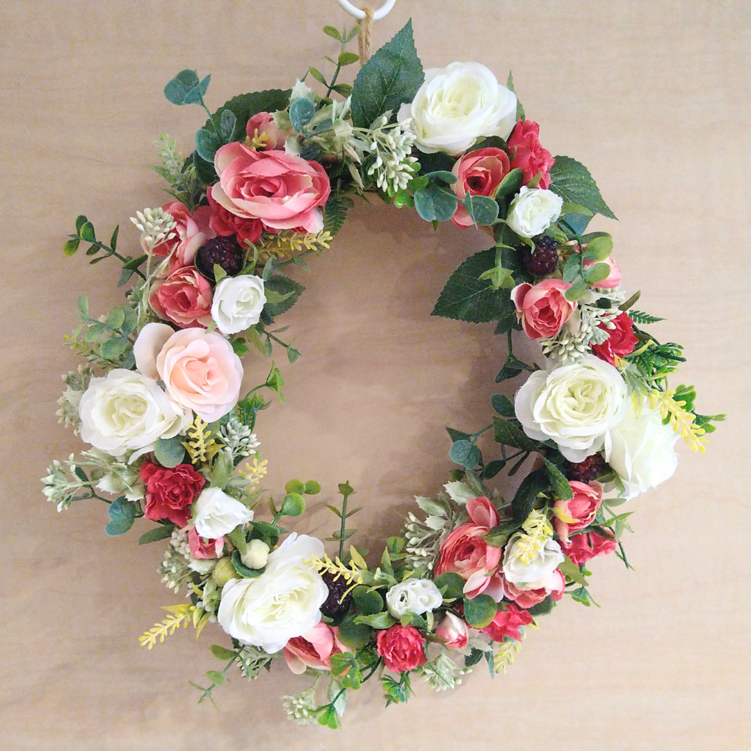 【送料無料】優雅な薔薇のエレガンスリース　アーティフィシャル