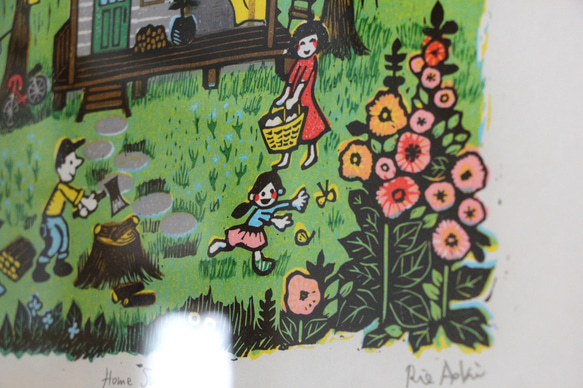 多色刷り版画作品　Home Sweet Home　 7枚目の画像