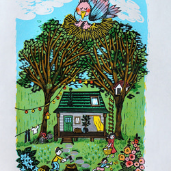 多色刷り版画作品　Home Sweet Home　 5枚目の画像