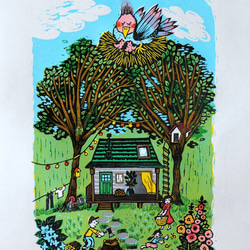 多色刷り版画作品　Home Sweet Home　 3枚目の画像