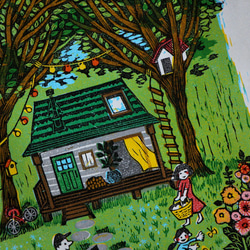 多色刷り版画作品　Home Sweet Home　 8枚目の画像