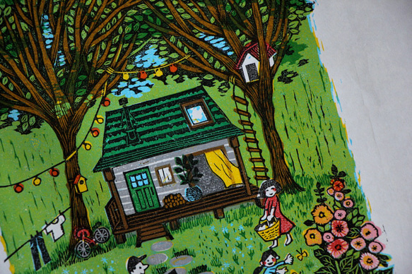多色刷り版画作品　Home Sweet Home　 8枚目の画像