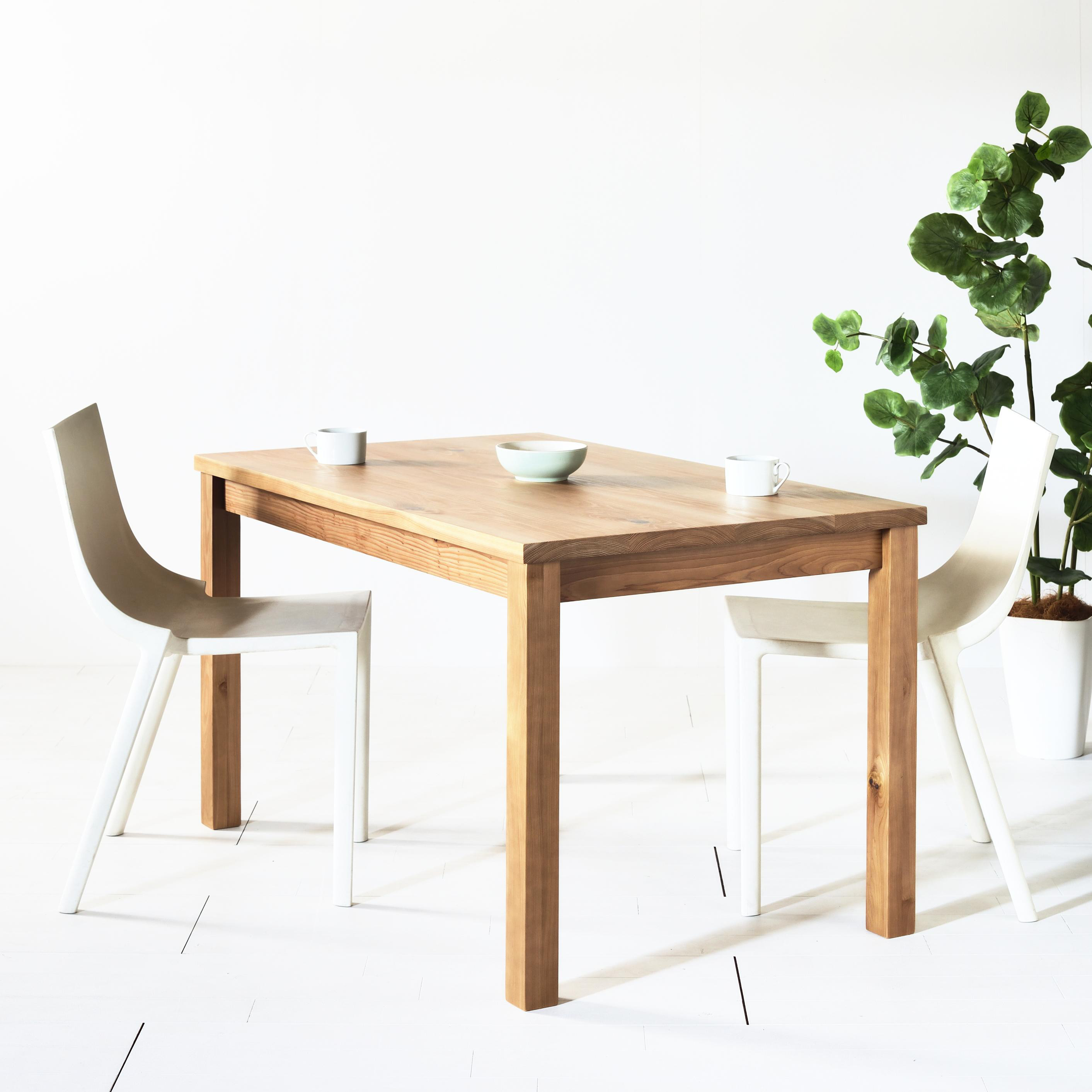 【日本の山林を守ろう！】 レスキューダイニングテーブル 120 国産杉材 木材から生産まですべて国産 アールテック