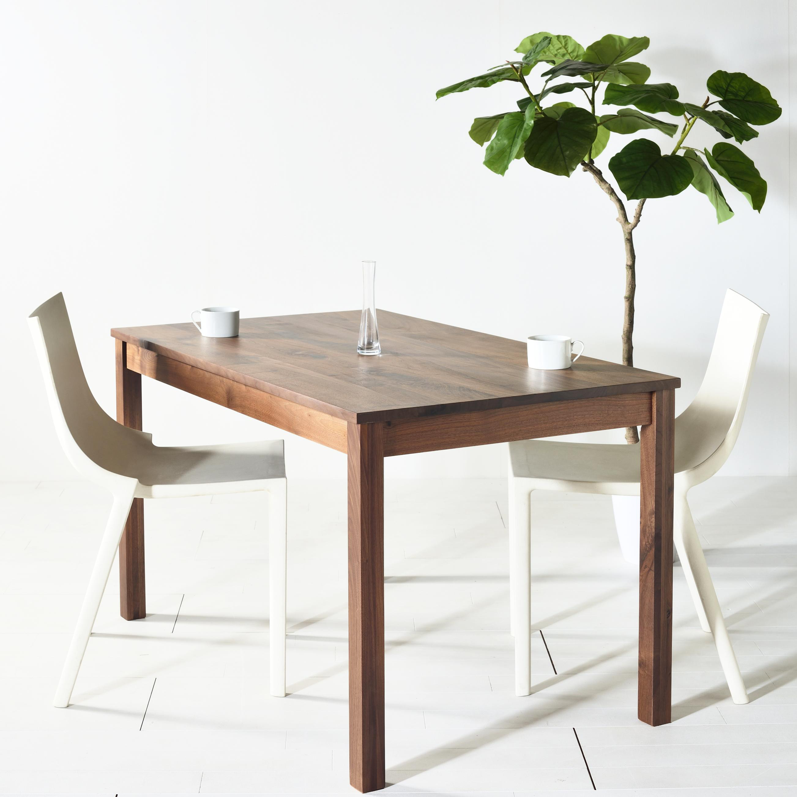 【ウォールナットをお値打ち価格で】 NO1ワイルドテーブル 120 ウォールナット 無垢材 アールテック