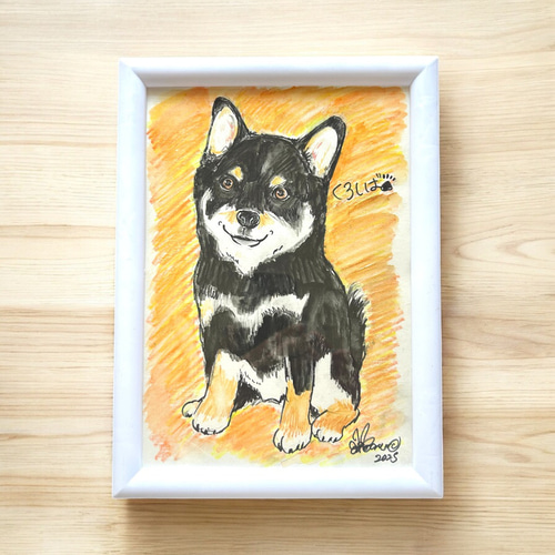 優しい水彩画タッチのうちの子似顔絵 B5サイズイラスト 犬 猫 ペット