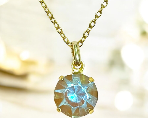 アンティークサフィレット 1粒ネックレス ヴィンテージ サフィレット サフィリーンの一粒ネックレス 8mm