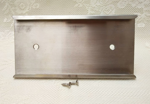 8x16cm横長タイル表札+専用ステンレスフレーム　葡萄 5枚目の画像