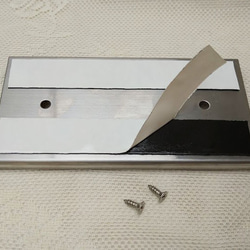 8x16cm横長タイル表札+専用ステンレスフレーム　葡萄 6枚目の画像