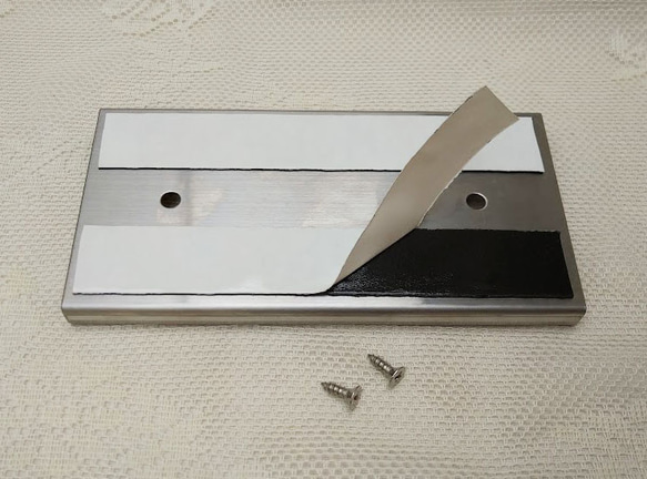 8x16cm横長タイル表札+専用ステンレスフレーム　葡萄 6枚目の画像