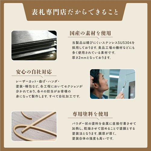 ☆15％OFF 先着限定☆表札 ステンレス 金属切文字 玄関 漢字 ローマ字
