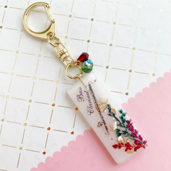 2445】オーボエ 星型キーホルダー 星型カラビナ ブルーの万華鏡紫陽花