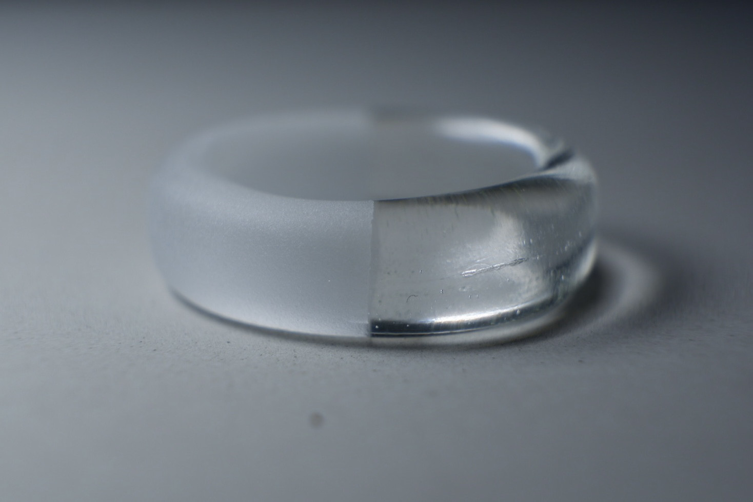 ガラスリング サンドブラスト Glass ring Clear #658