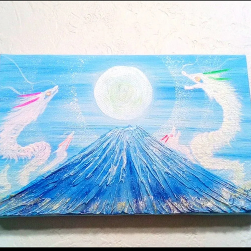 デパート 送料無料 風水幸せ龍画＊幸せ清富士～龍が泳ぐ～龍脈 守護 吉祥豊かさ 絵画+タペストリー
