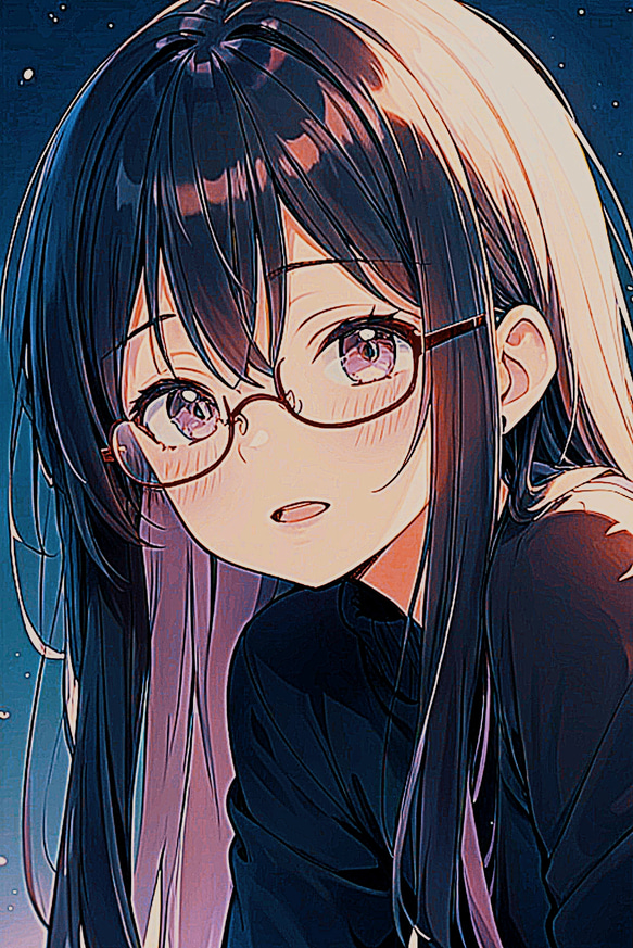 イラスト　ポップ画　アニメ風　自作画 イラスト ポップ画 アニメ風 自作画 ふとした瞬間に #art