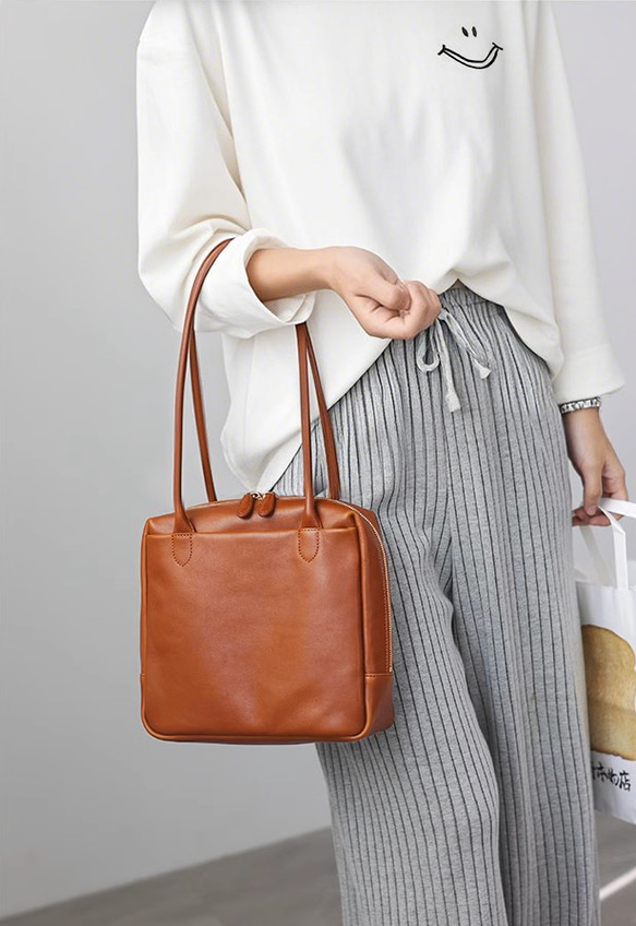 【限定価格】大容量 柔らかい本革トート｜たっぷり収納×上品デザイン｜母の日・誕生日ギフトにおすすめ（選べる5色） 5枚目の画像