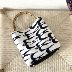 ♡handmade♡ ミナペルホネン　　ワンハンドルバッグ ⚮̈ミナペルホネン hello swallow バンブーバッグ ワンハンドルバッグ