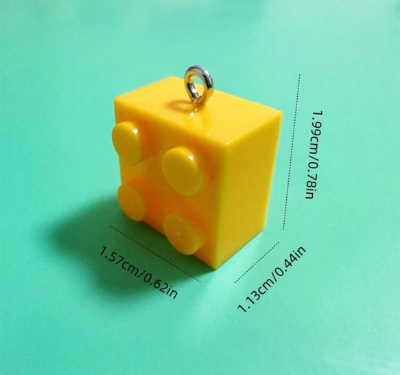 【10個入】ブロック レゴ チャーム アクセサリー キーホルダー 可愛い 2枚目の画像