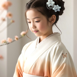 透け感と光沢❁純白ホワイト❁ヘアクリップ２つセット❁オーガンジーレース二枚重ね　ガーランド　【発表会・お呼ばれに】 14枚目の画像