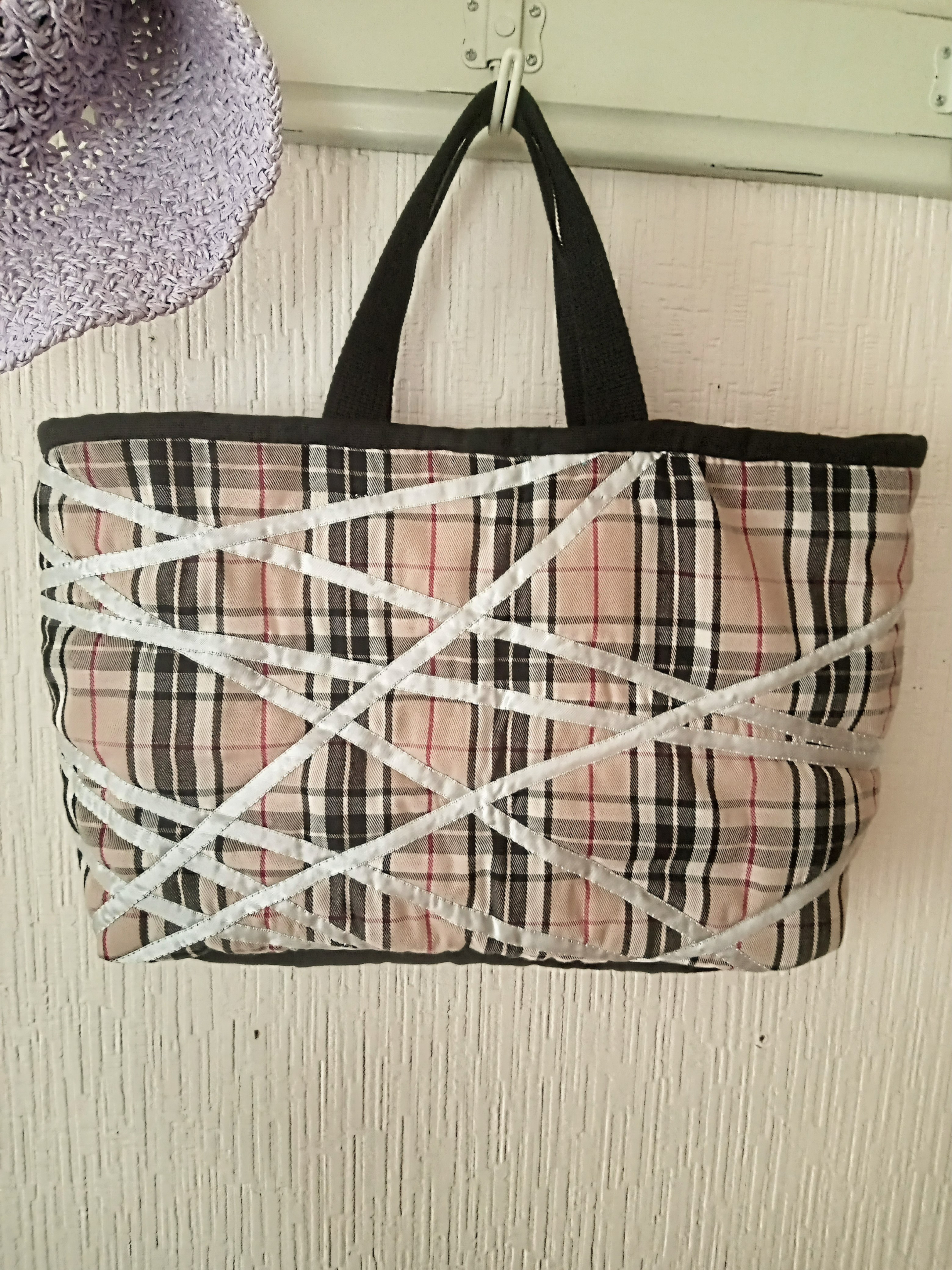 バーバリー柄リボントライバルトートバッグ♡