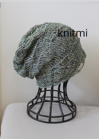 男女兼用【麻リネン】ゆるっと柔らか すっぽりOK★涼しいニット帽子