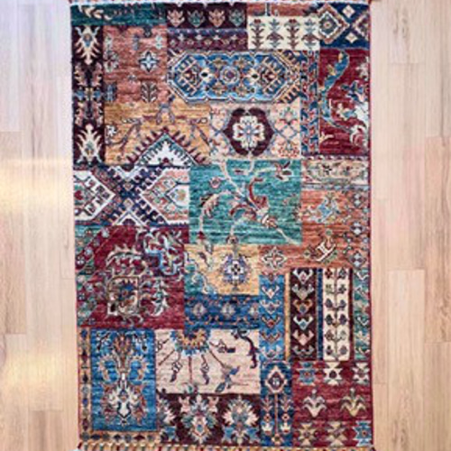 □□掘り出しモノSALE□□ガズニン絨毯【124×82】No.382 リビング