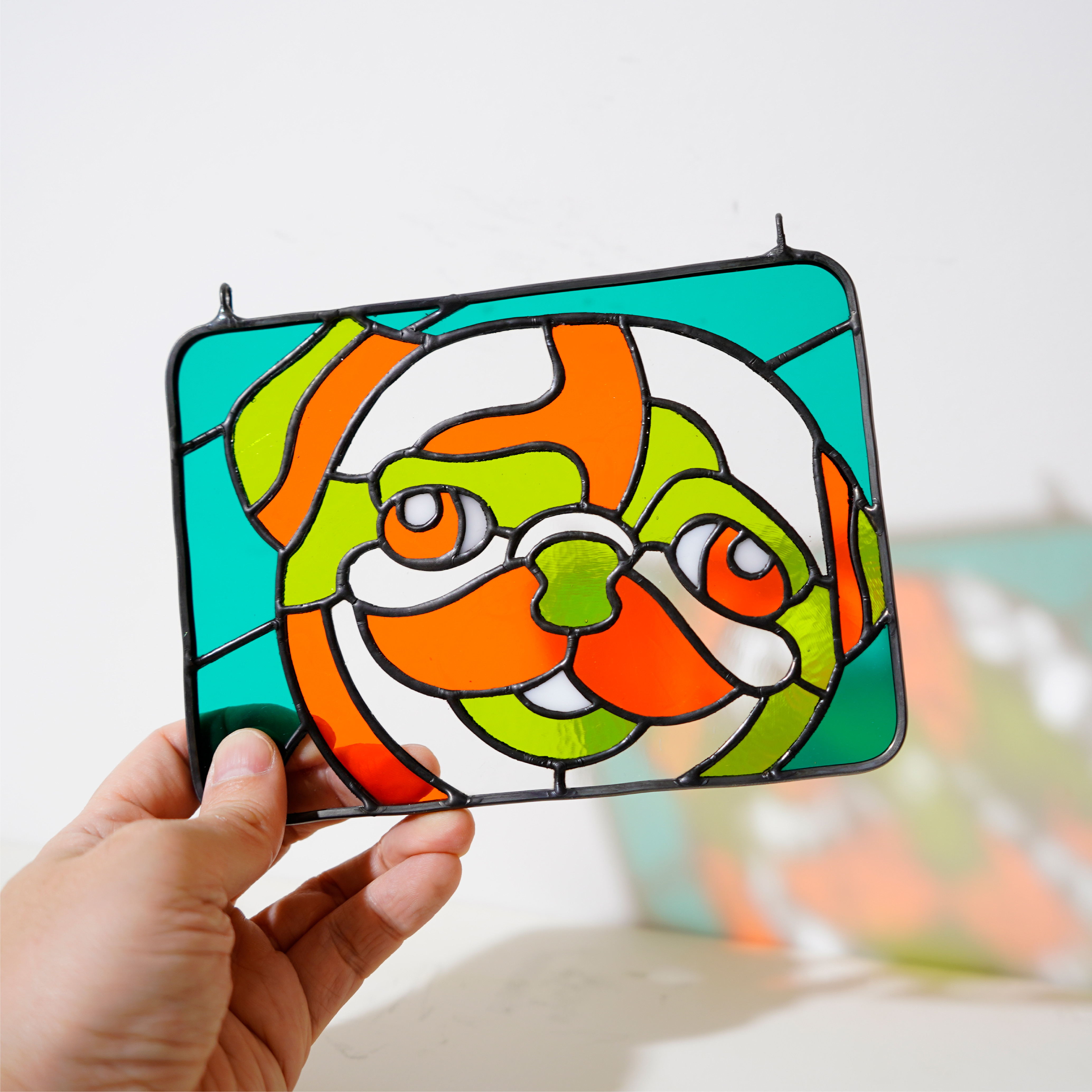 【ステンドグラス】パネル_サンキャッチャー⭐︎パグ