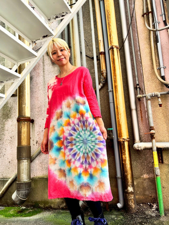 極微品　RAEIATE 色鮮やか　総花柄　ブラウスワンピース 楽天市場】シャツワンピース ロングシャツ チュニックブラウス