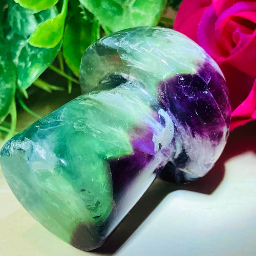 エンジェルフェザー　万華鏡　フローライト　マルチカラー　蛍石　きのこ　原石 エンジェルフェザー 万華鏡 フローライト マルチカラー 蛍石