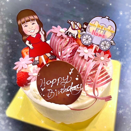 似顔絵プレート~世界に1つの似顔絵ケーキに~*.❁ イラスト KUKKU