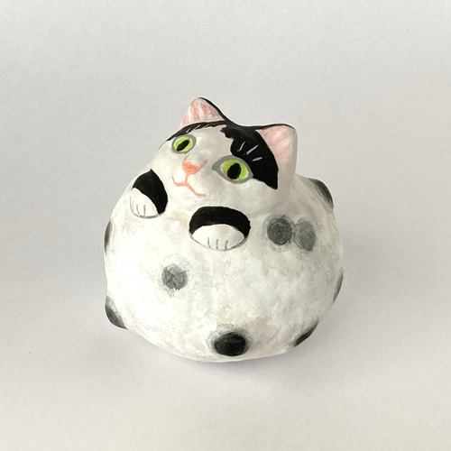プラクルアン　大福猫 豆大福ねこ 張子 立体・オブジェ Antenna M 通販 19300456｜Creema