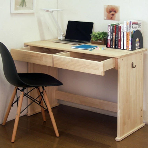 学習机 ハンドメイド天然木パイン材デスク「エル」勉強机 机・デスク