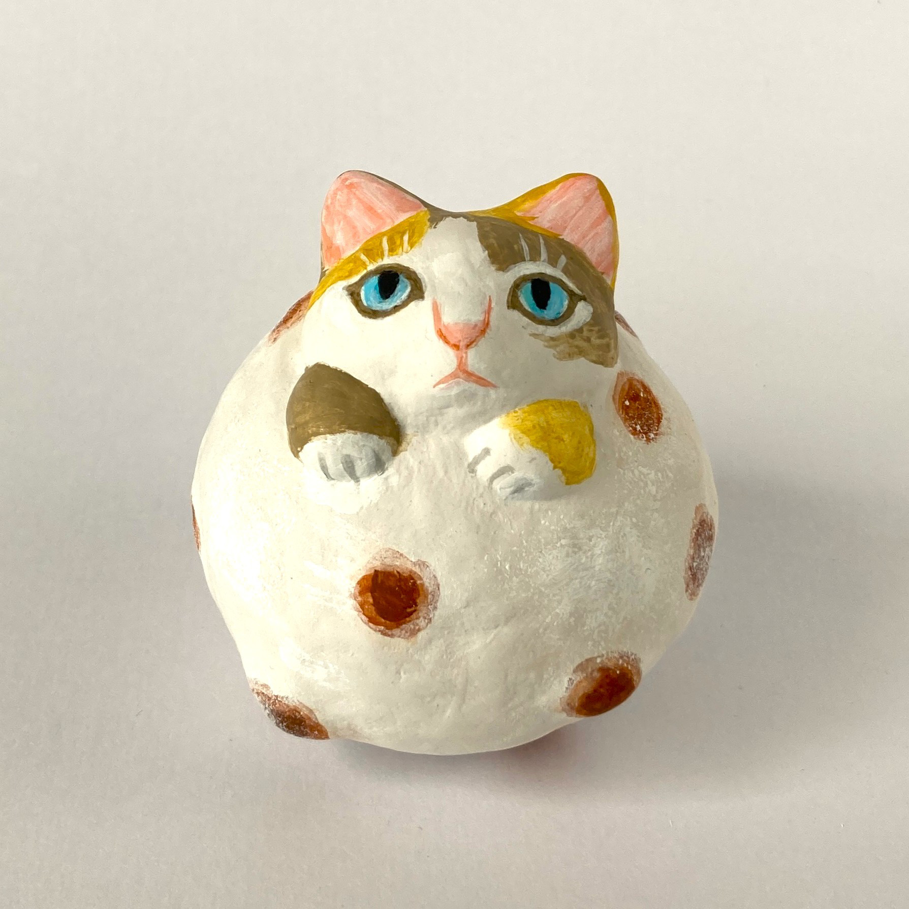チョコ大福ねこ　張子