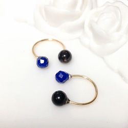 再販3】【金具不使用】【重ねづけにも】ラピスラズリと黒水晶