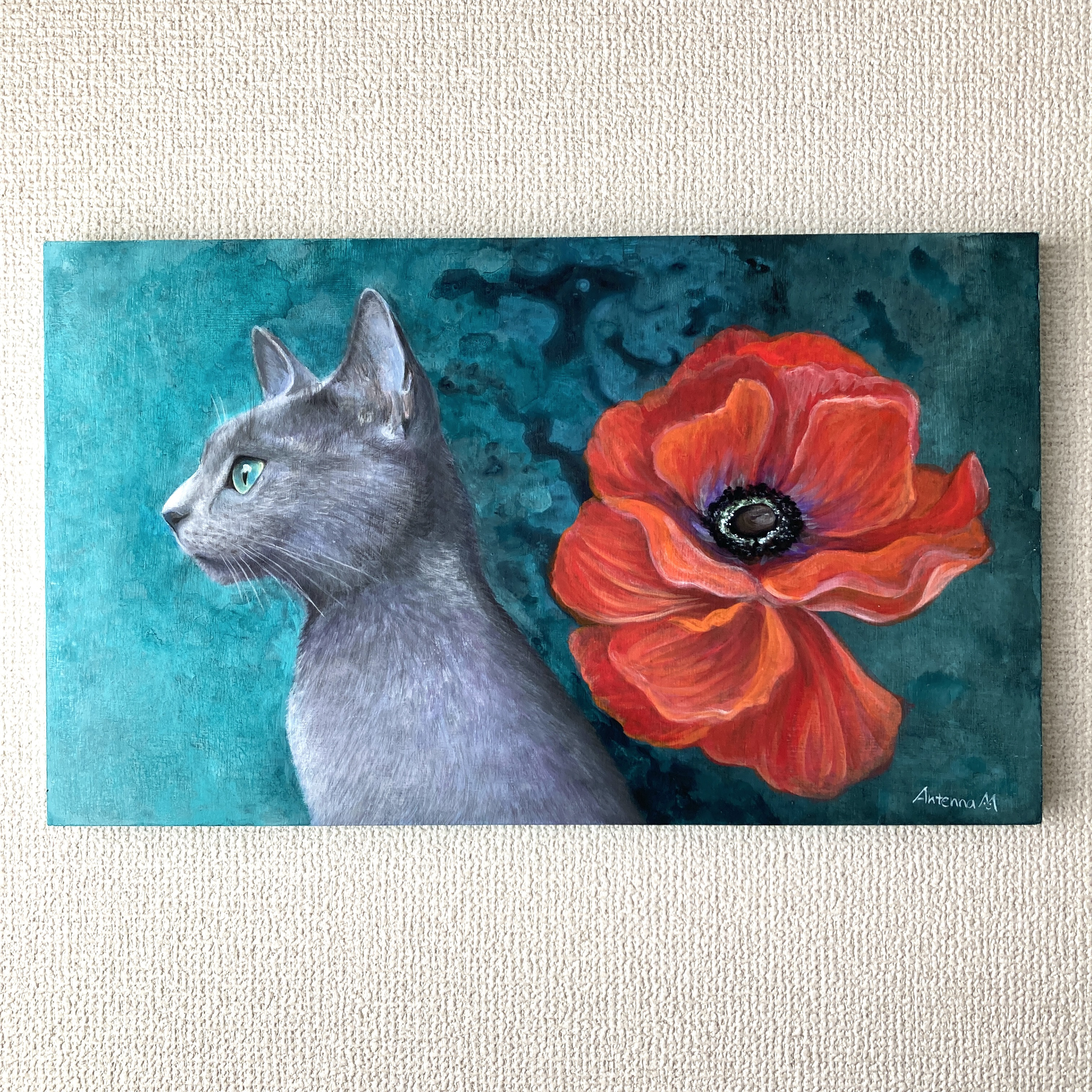 poppy flower　ロシアンブルー