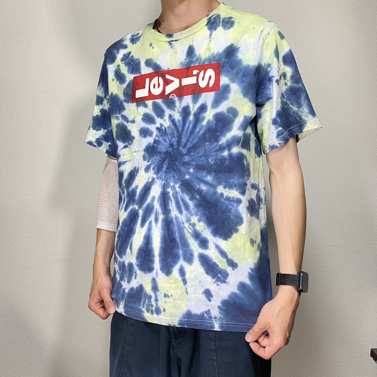 LEVI’S Tシャツ カスタム タイダイ染め サイズS