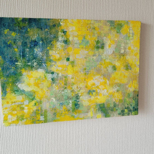 原画 絵画 『夜空に咲く』油絵 キャンバスサイズF4 気軽に