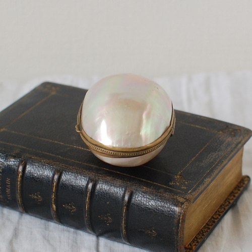 マザーオブパール 真鍮 ロザリオケース フランスアンティーク