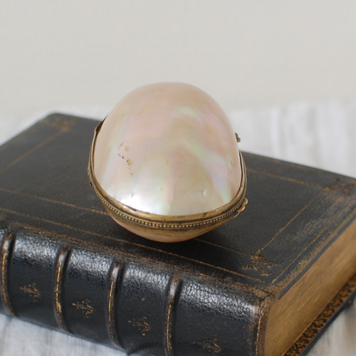 マザーオブパール 真鍮 ロザリオケース フランスアンティーク 小銭入れ