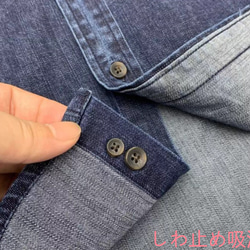 レトロ半袖シャツ男綿水洗シャツゆったり大きめサイズ日系夏デニムトップス 10枚目の画像