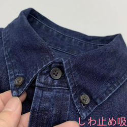 レトロ半袖シャツ男綿水洗シャツゆったり大きめサイズ日系夏デニムトップス 7枚目の画像