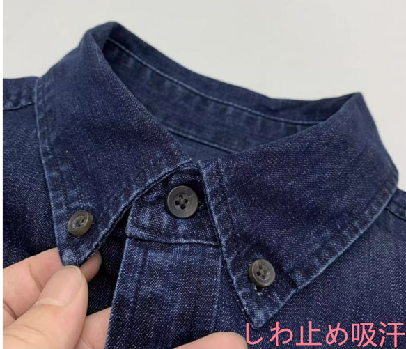 レトロ半袖シャツ男綿水洗シャツゆったり大きめサイズ日系夏デニムトップス 7枚目の画像