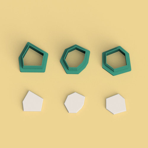 クレイカッター｜（CC62）幾何学・粘土型・ポリマークレイ DIYパーツ