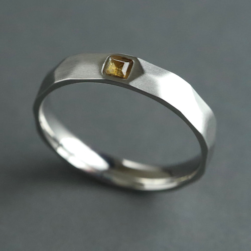 刻印♦︎シトリンのリング♦︎天然石♢誕生石♢サージカルステンレス