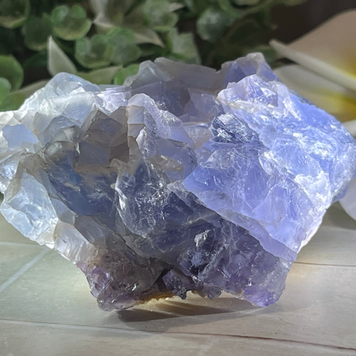 チベット産 ブルー パープル フローライト クラスター 蛍石 ラフ