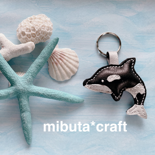 シャチさんのキーホルダー キーリング mibuta 通販 19302757｜Creema